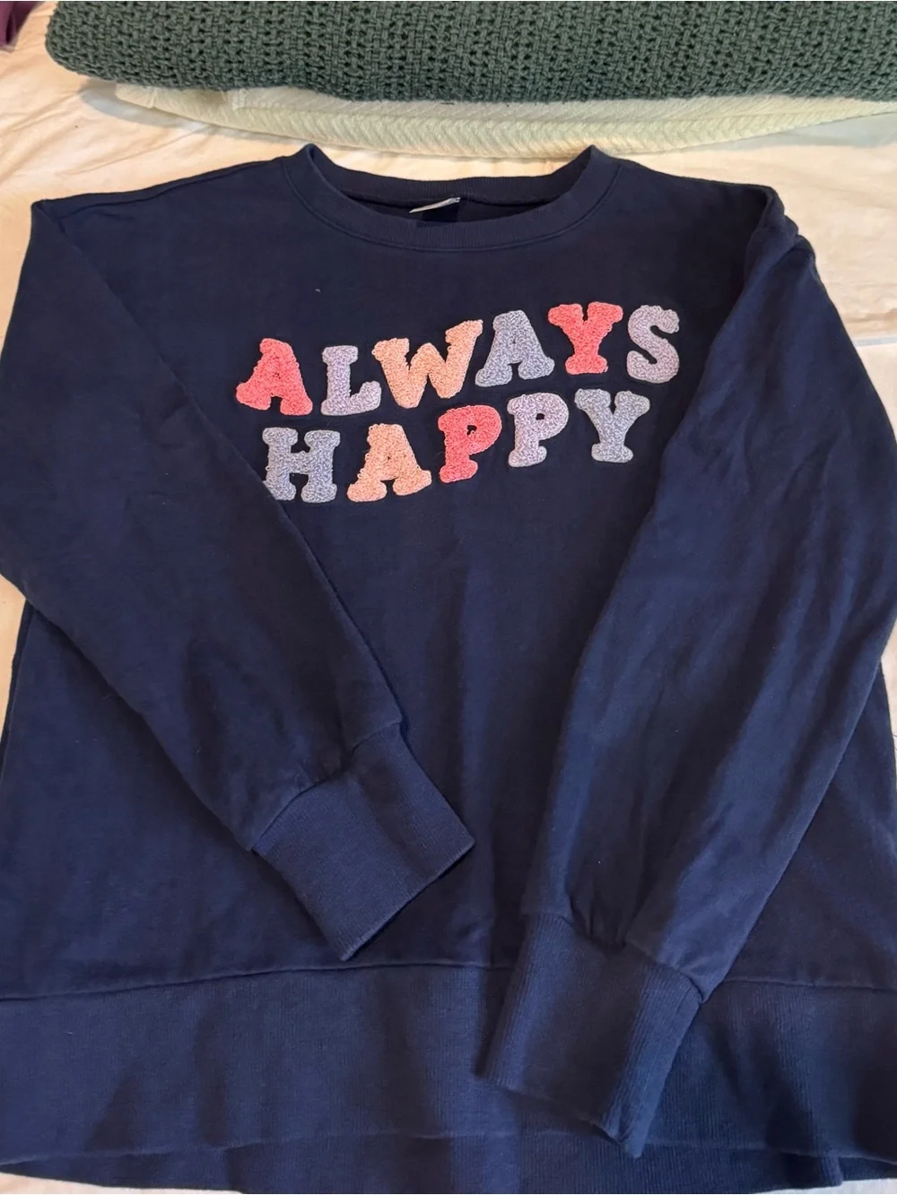 Carter's Navy 'Always Happy' Kids Graphic Pullover Sweatshirt